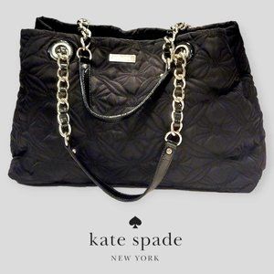 Kate Spade Black Quilted Tote Bag